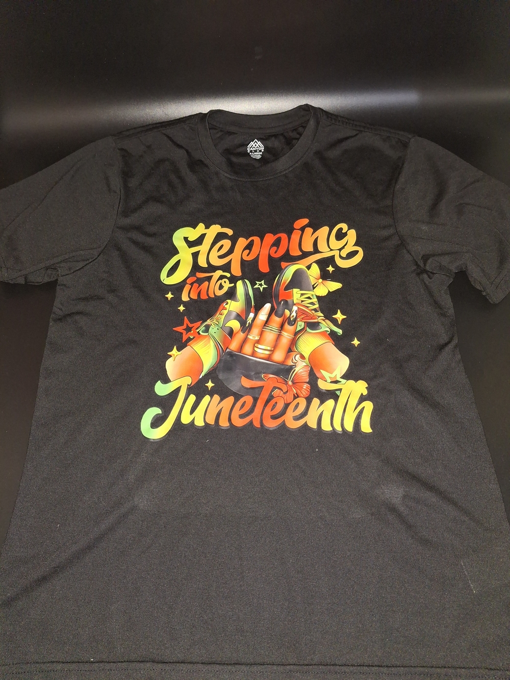 Canyon Club Men's XL Black Juneteenth Graphic Print Crew Neck Short Sleeve Tee